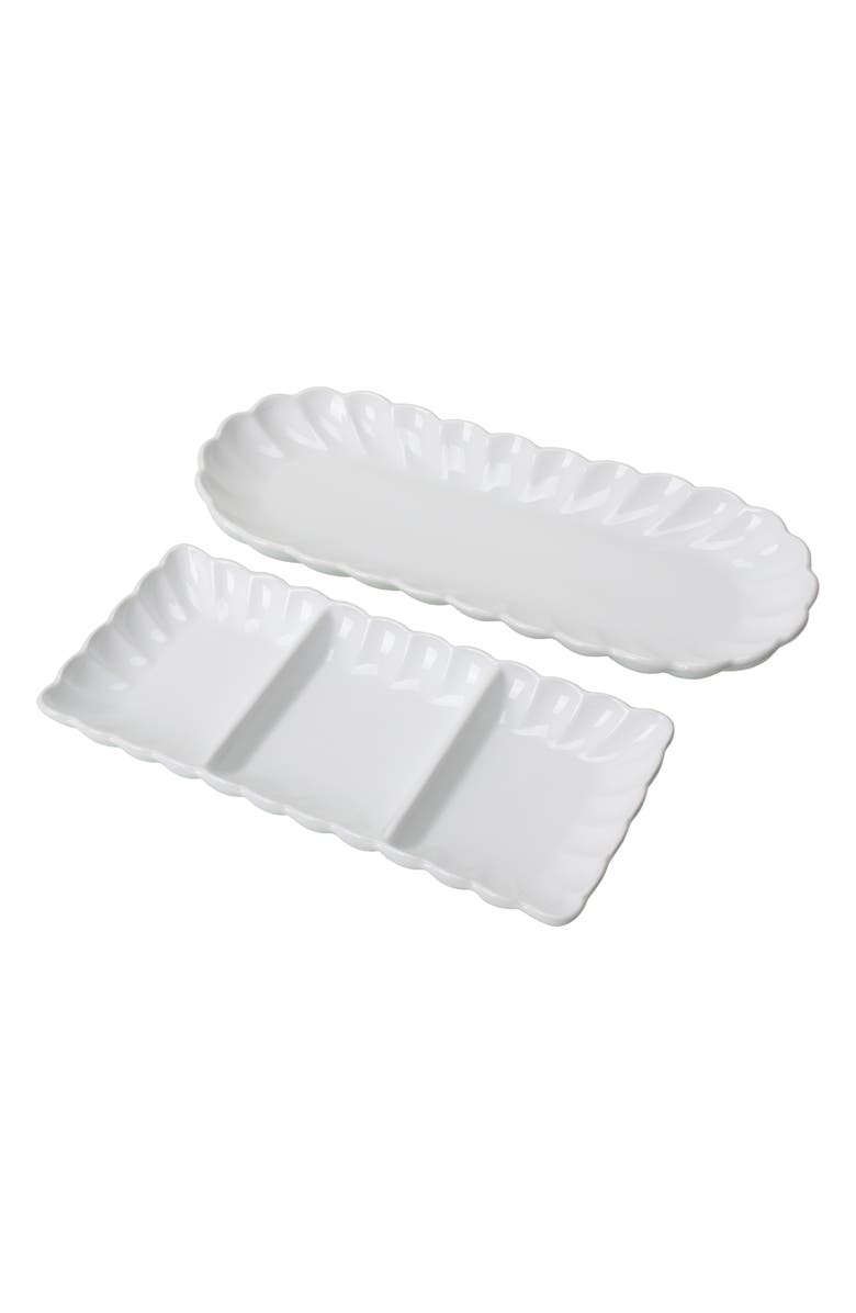 BIA Cordon Bleu Petal 2-Piece Serving Dishes, Main, color, White