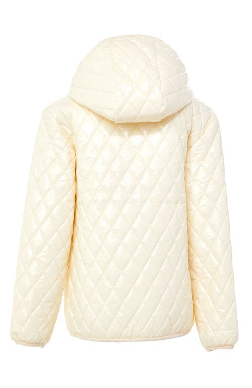 Northern Classics Shiny Quilted Puffer Jacket In Gold