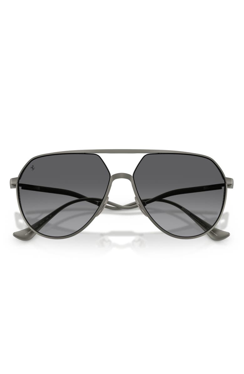 Ferrari 59mm Polarized Gradient Pilot Sunglasses, Alternate, color, Matte Gunmetal / Grey Polar