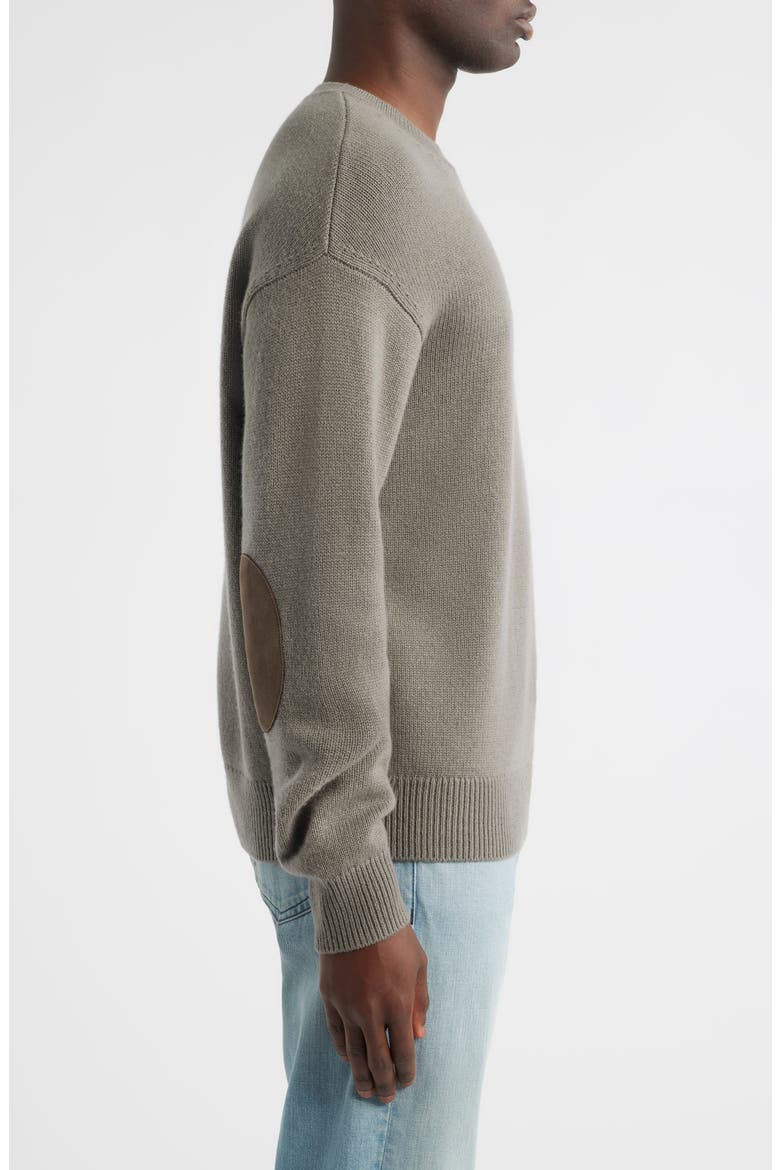 Elbow Patch Wool & Cashmere Sweater, Alternate, color, LIGHT TAUPE