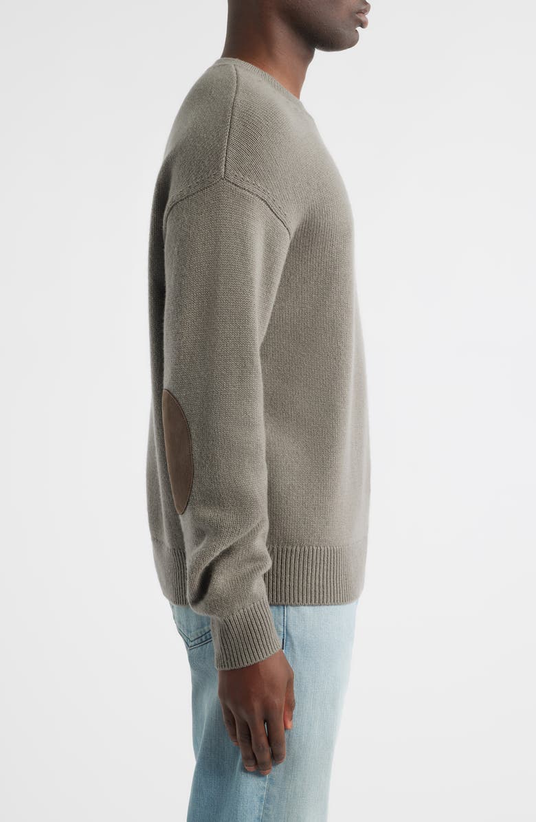 FRAME Elbow Patch Wool & Cashmere Sweater, Alternate, color, Light Taupe