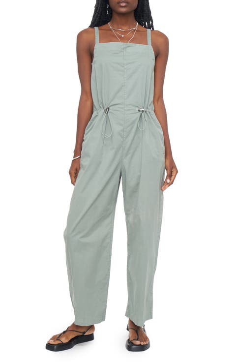 サロペット・オーバーオール・オールインワン THROW SQUARE NECK JUMPSUITS Square Neck Jumpsuit｜ウォッシャブル/防シワ/夏服（つなぎ