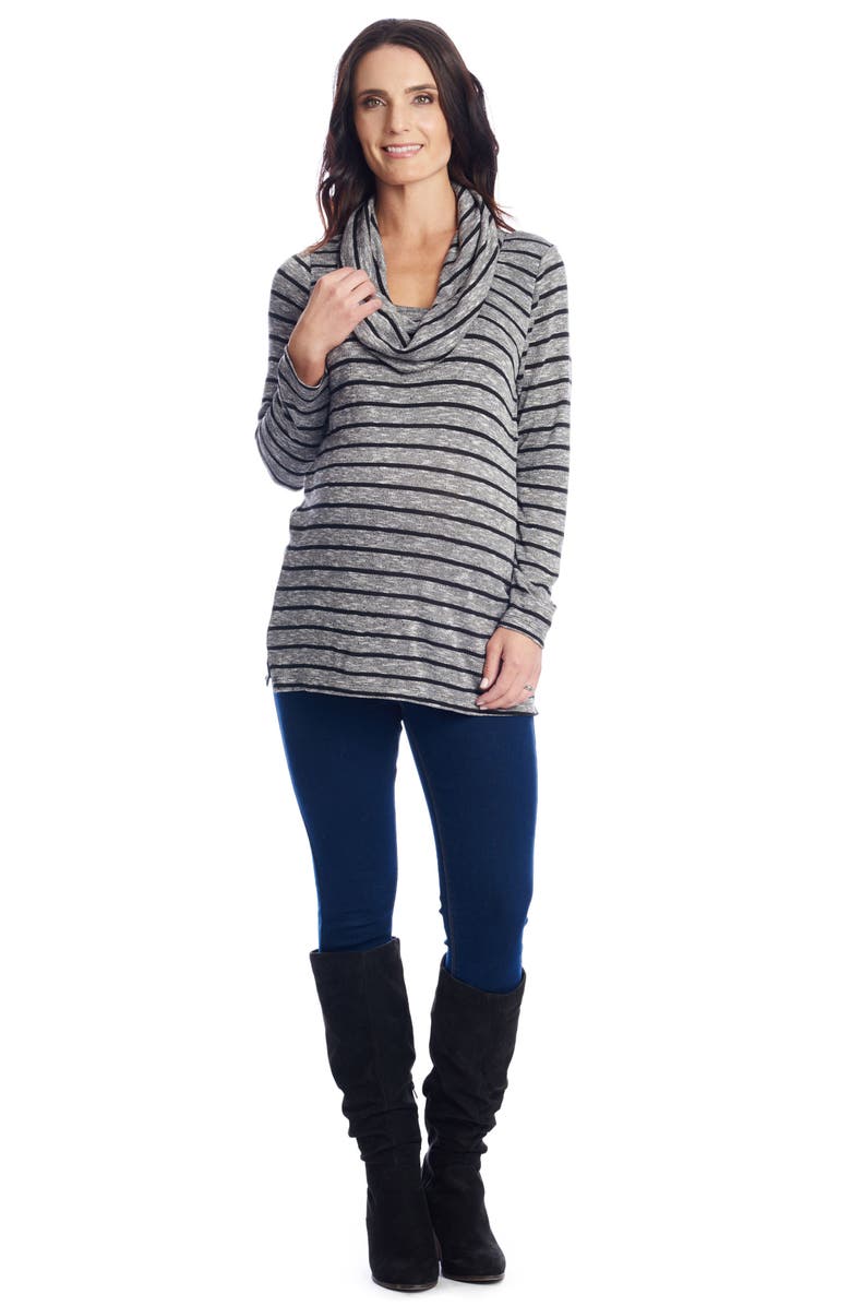 Everly Grey Reina Cowl Neck Maternity/Nursing Top, Alternate, color, 