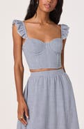 ASTR the Label Wedelia Floral Lace-Up Crop Top