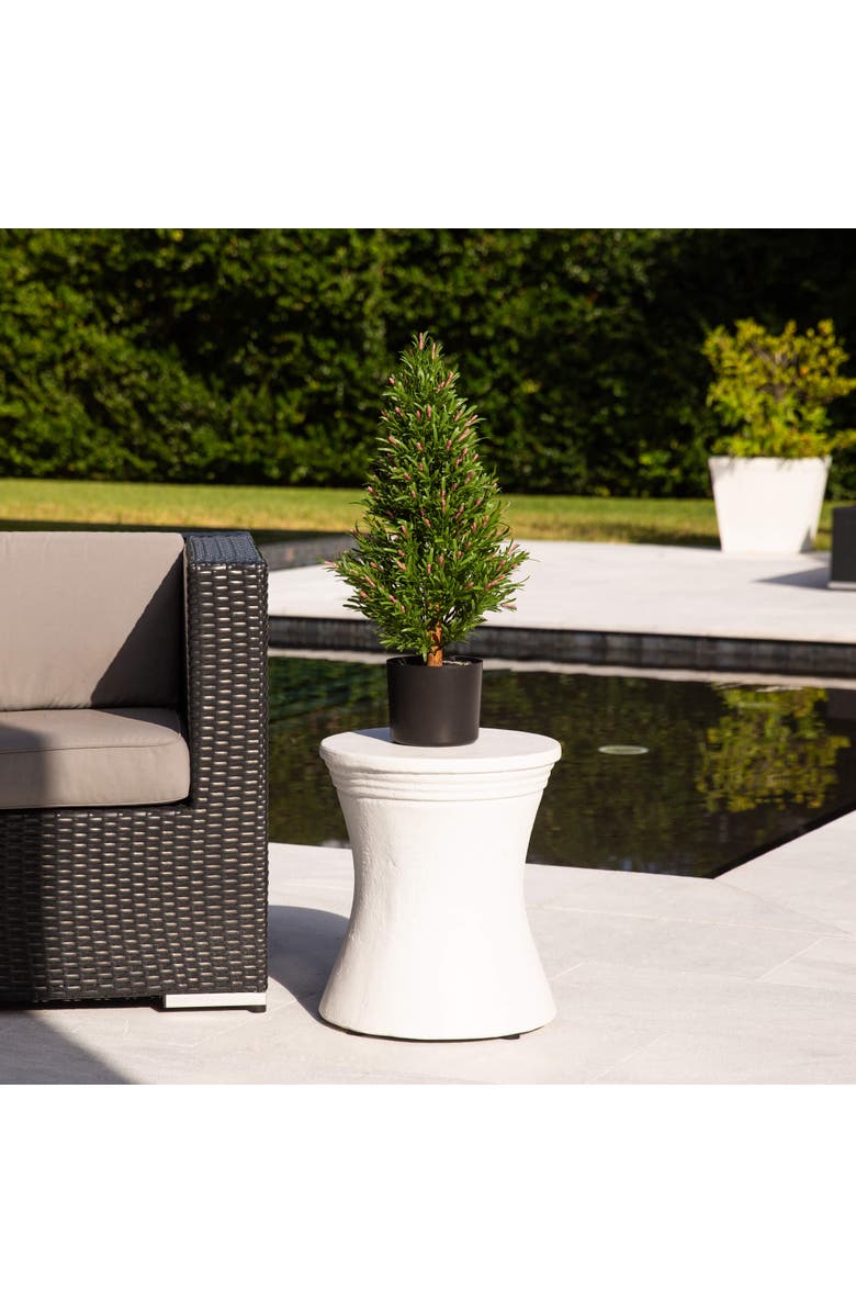 NEARLY NATURAL 2-ft UV Resistant Artificial Rosemary Cone Topiary Tree, Alternate, color, Green