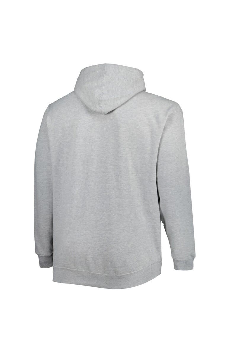 PROFILE Men's Heathered Gray Milwaukee Bucks Big & Tall Heart & Soul Pullover Hoodie, Alternate, color, Heather Gray