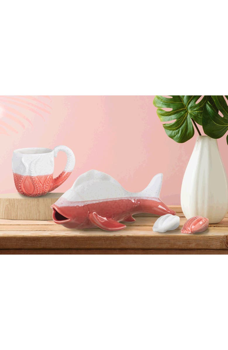 Beachcombers Coral & Bisque Small Shell Bowl, Alternate, color, Pink