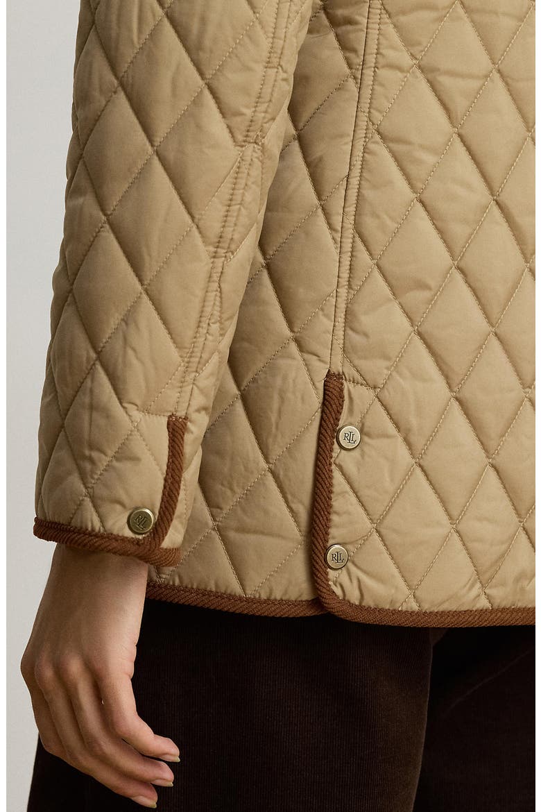 Butterpile Crest Quilted Jacket, Alternate, color, BIRCH TAN