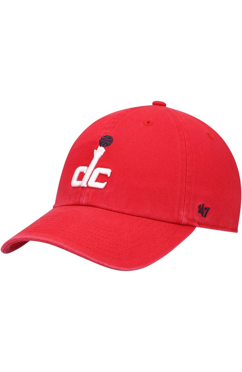 '47 Men's '47 Red Washington Wizards Team Clean Up Adjustable Hat, Main, color,