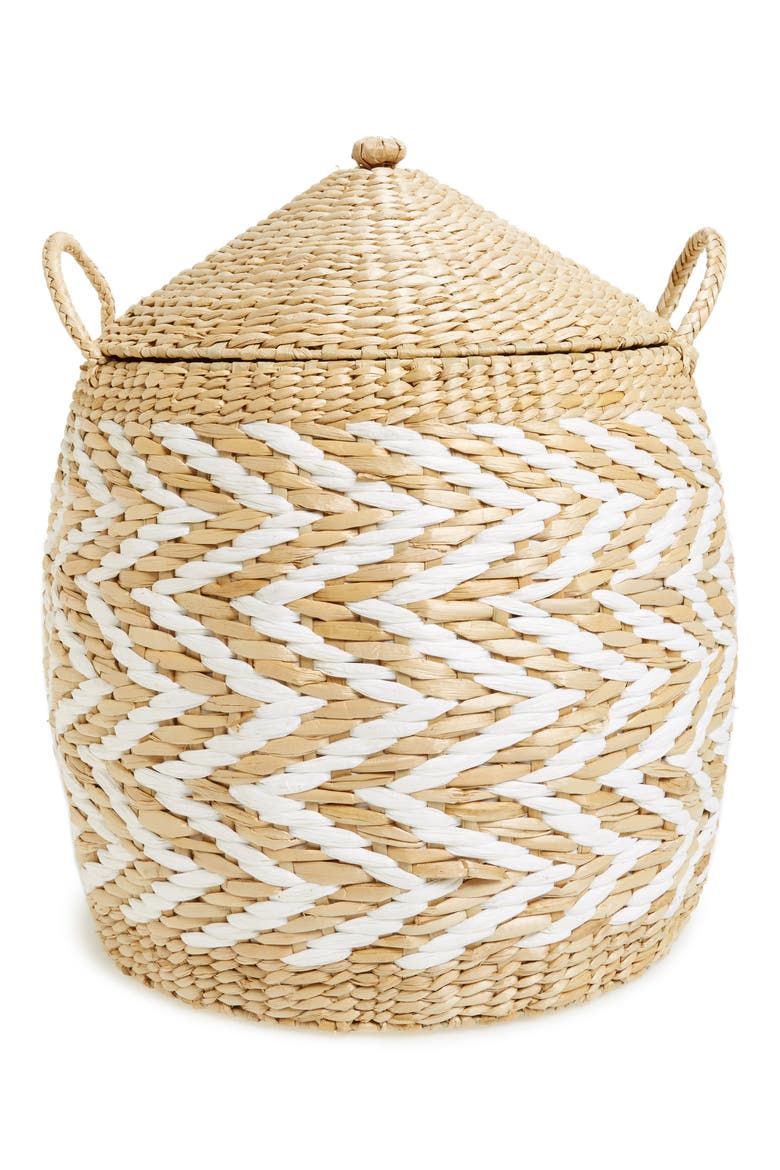 Drum Basket, Main, color, WHITE/ BEIGE