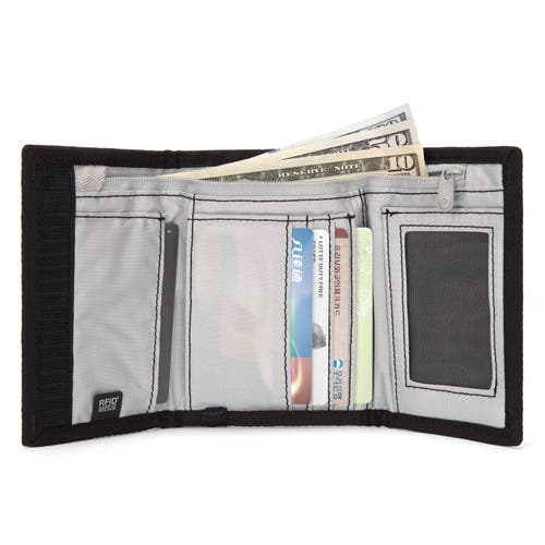Pacsafe Rfidsafe Z50 Trifold Wallet In Black