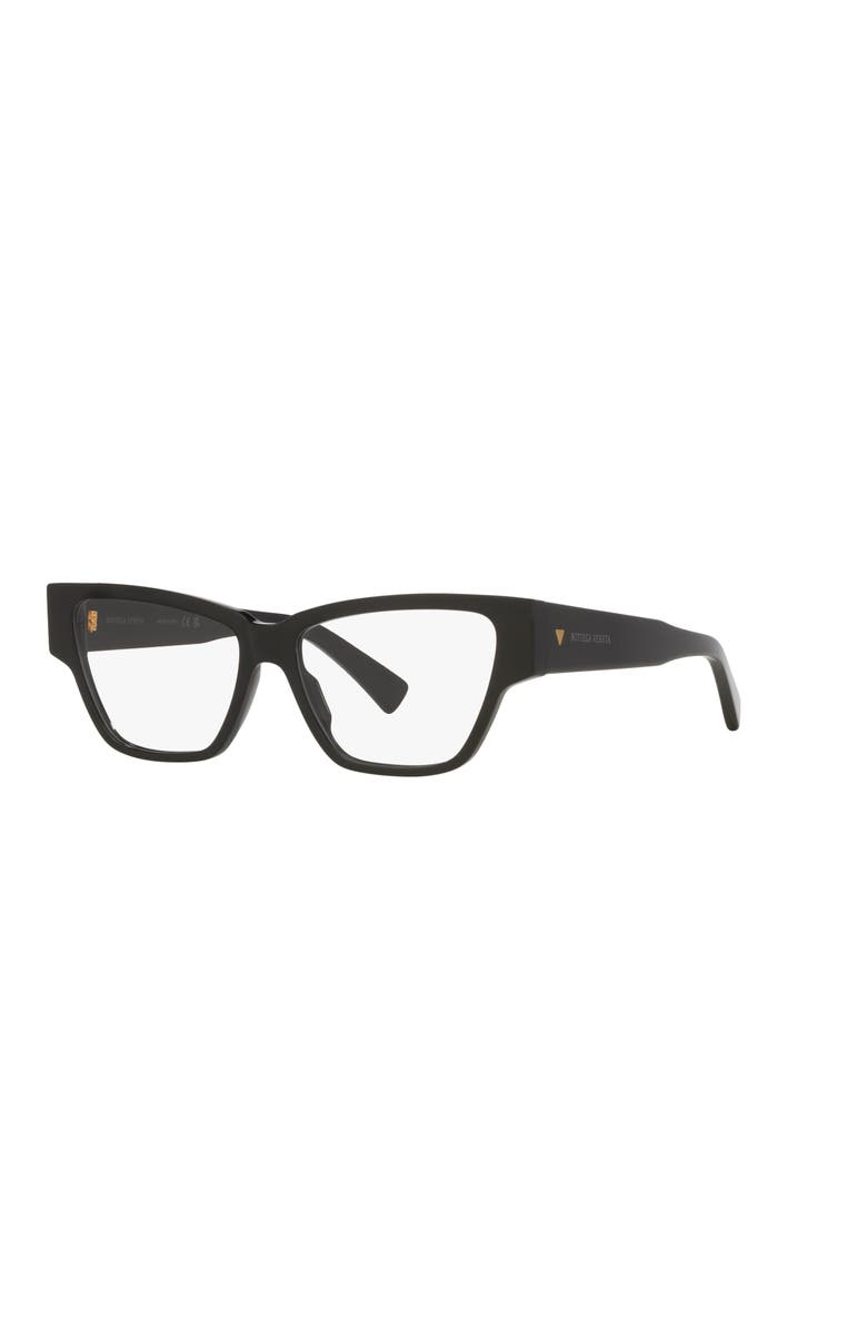 Bottega Veneta 55mm Cat Eye optical glasses, Main, color, Black