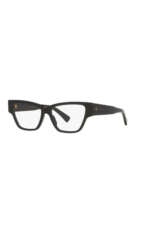 Bottega Veneta 55mm Cat Eye Optical Glasses In Black