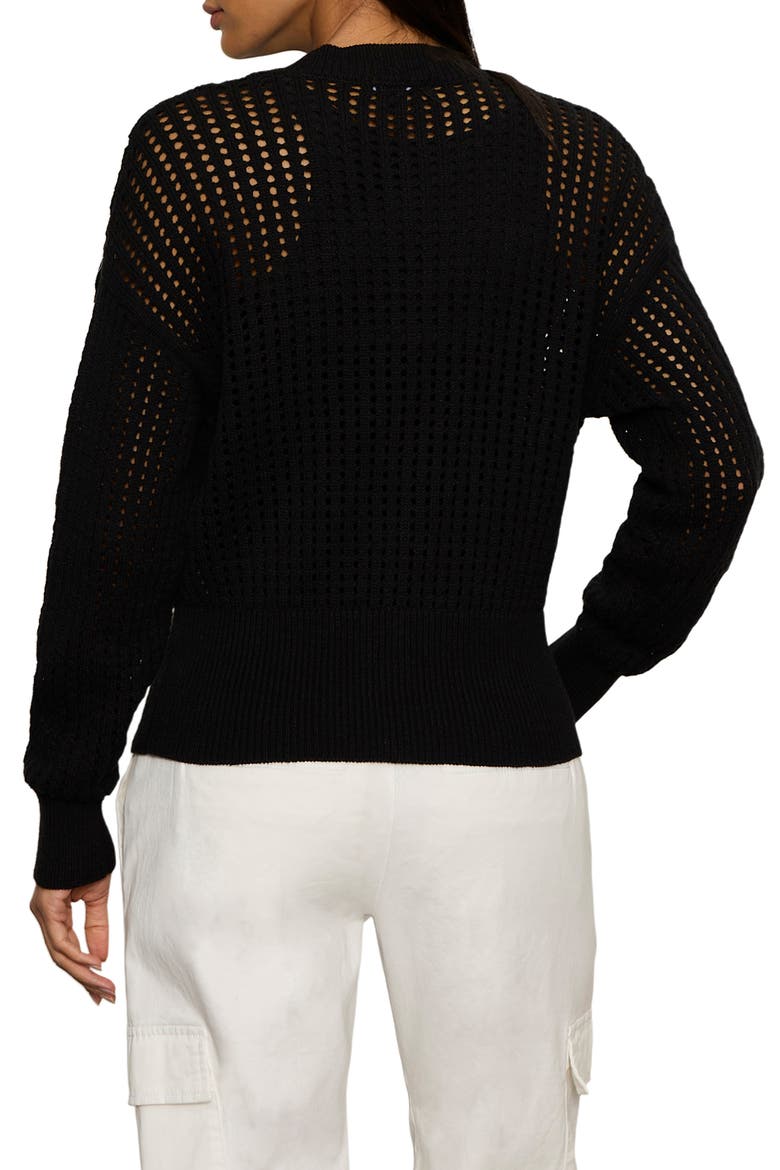 Laguna Openwork Sweater, Alternate, color, BLACK