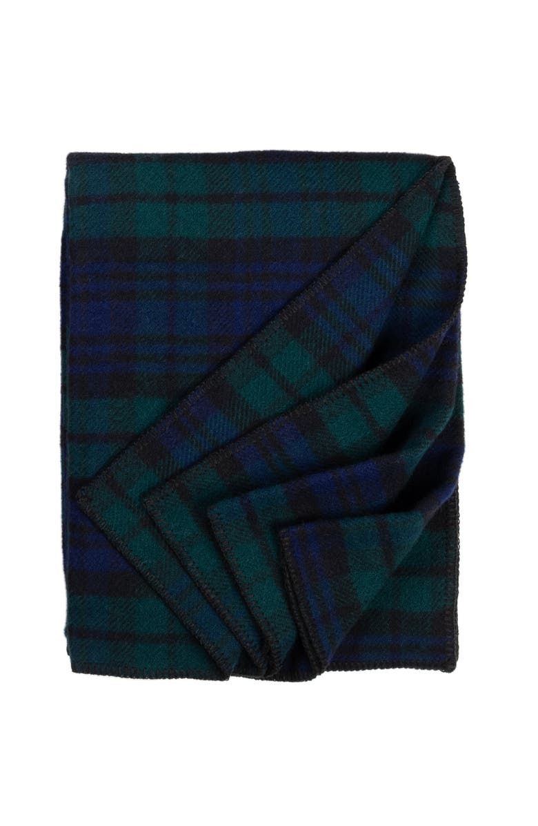 Prince of Scots Highland Tweeds Big Throw, Alternate, color, Black Watch