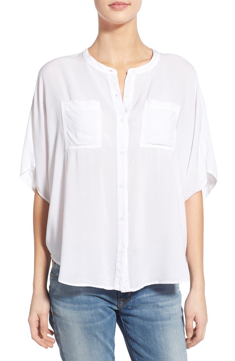 Splendid Drapey Button Front Blouse, Main, color,