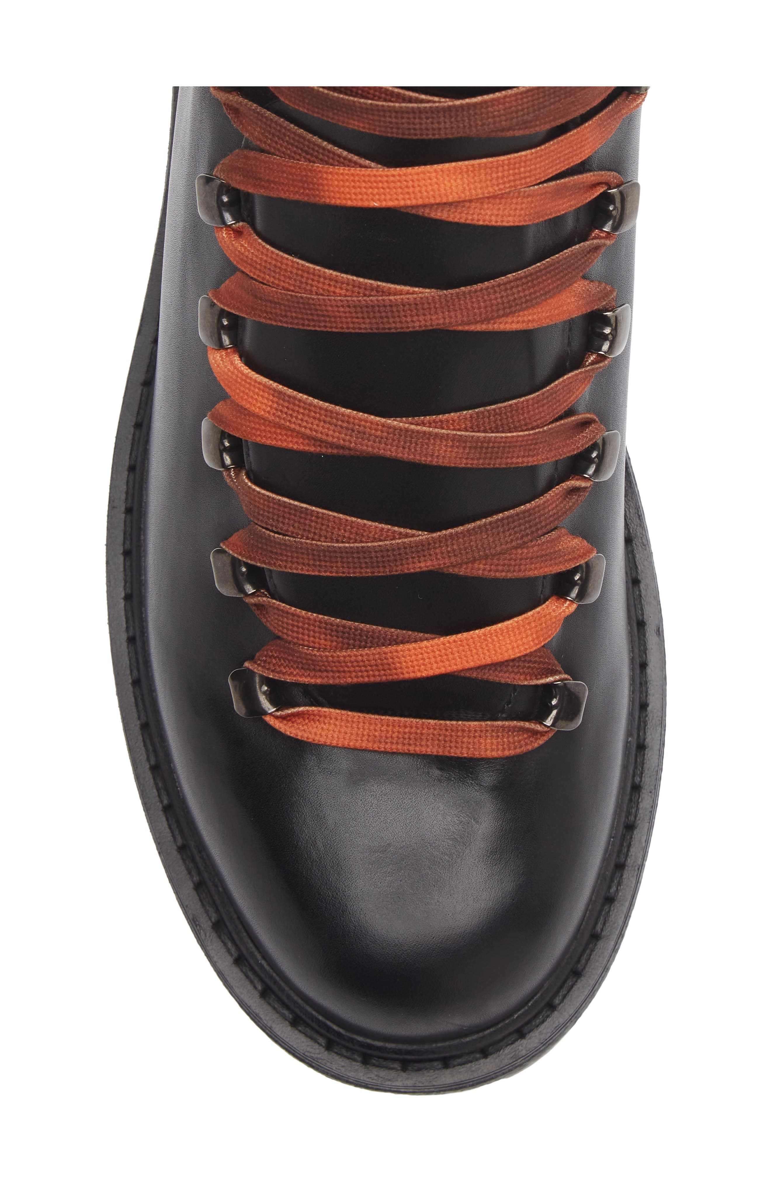 St Moritz Leather Combat Boot, Alternate, color, NERO