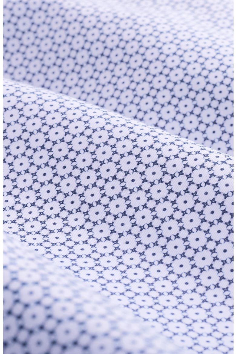 Axel Shaped Fit Geo Floral Cotton Button-Up Shirt, Alternate, color, NAVY