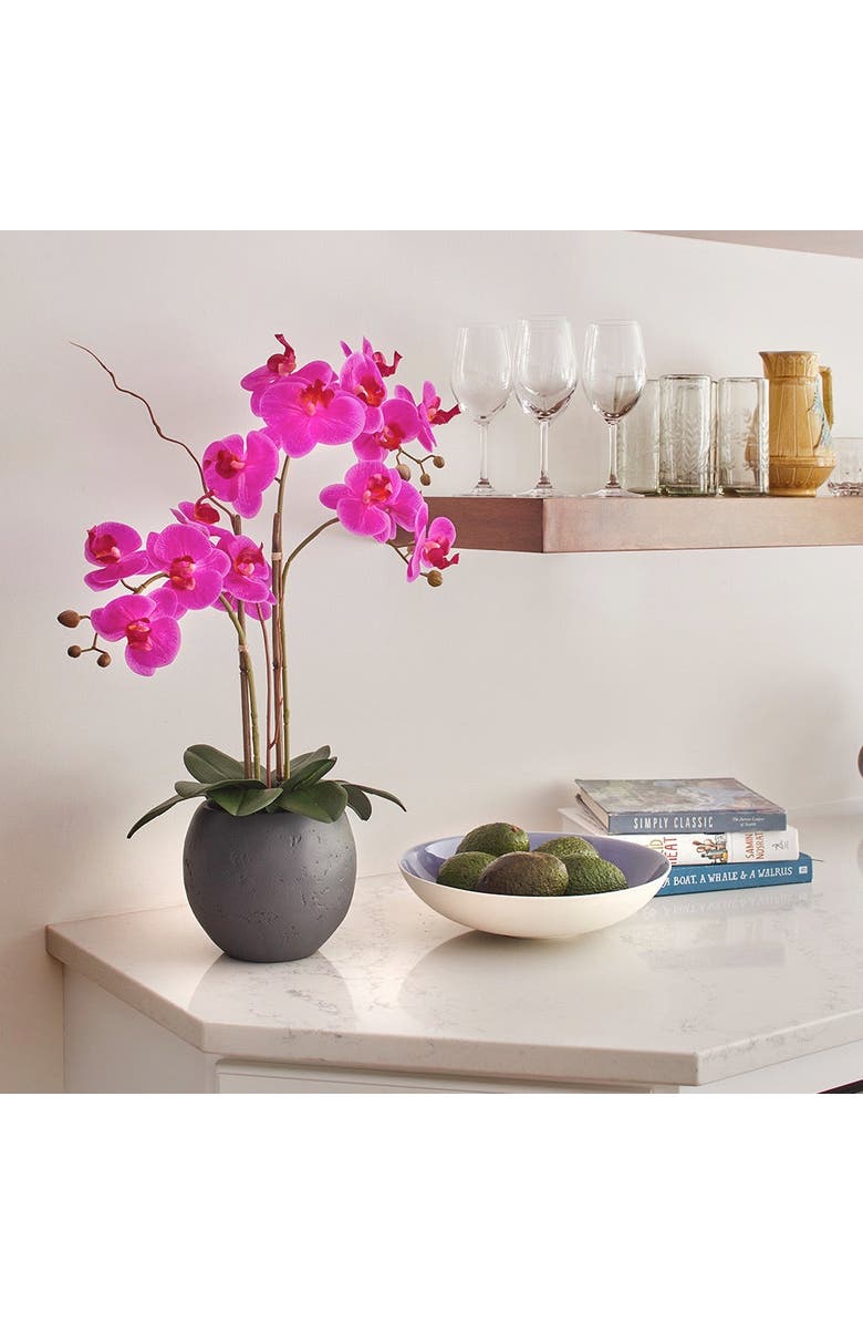 CG Hunter Artificial Pink Double Stem Orchid, Alternate, color, Pink