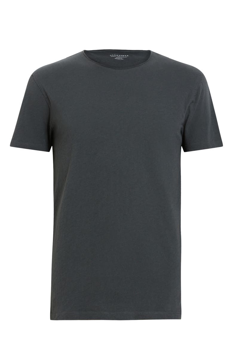 AllSaints Figure Roll Neck Cotton T-Shirt, Alternate, color, Carter Grey