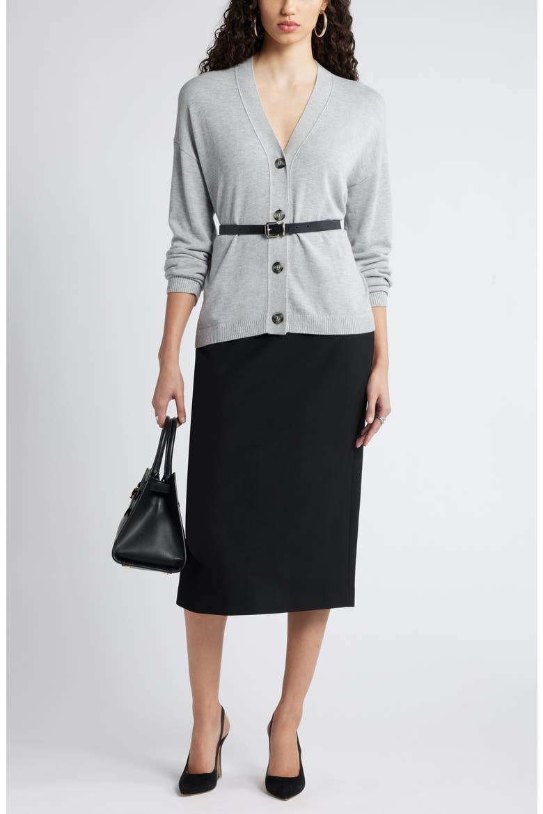 Stretch Pencil Skirt, Alternate, color, BLACK
