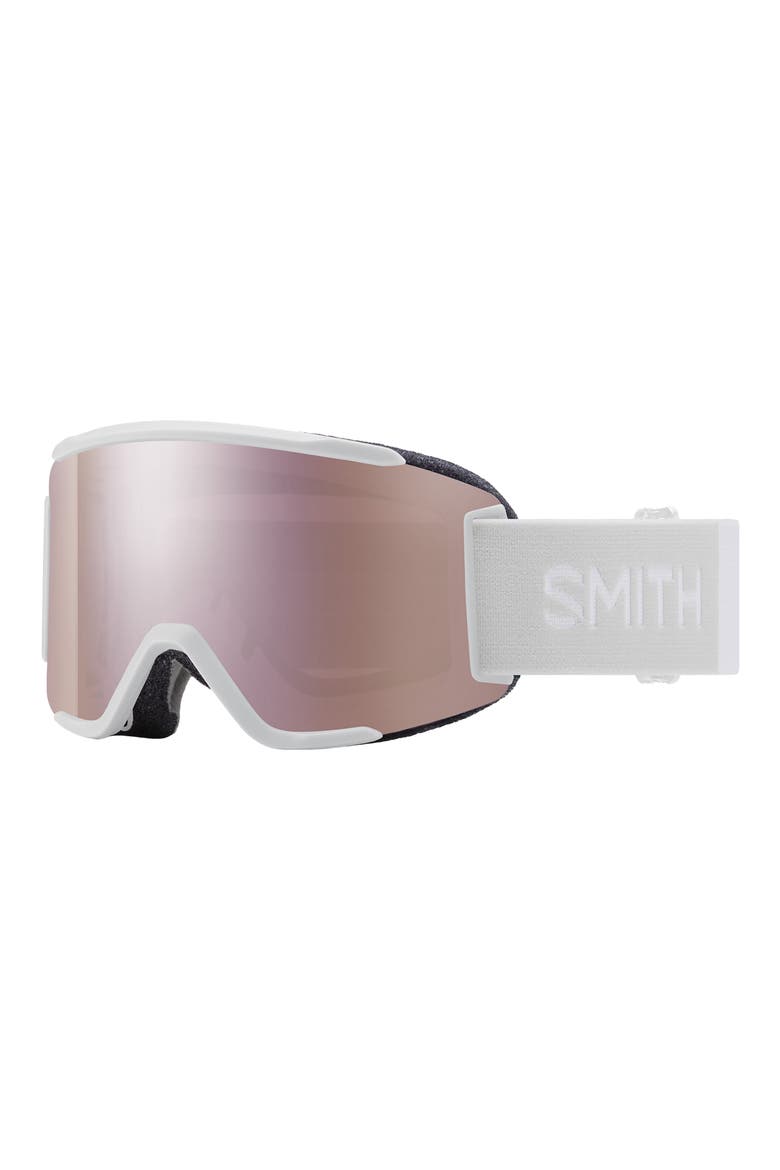 Squad MAG™ 170mm ChromaPop™ Low Bridge Snow Goggles, Main, color, WHITE VAPOR / ROSE GOLD MIRROR