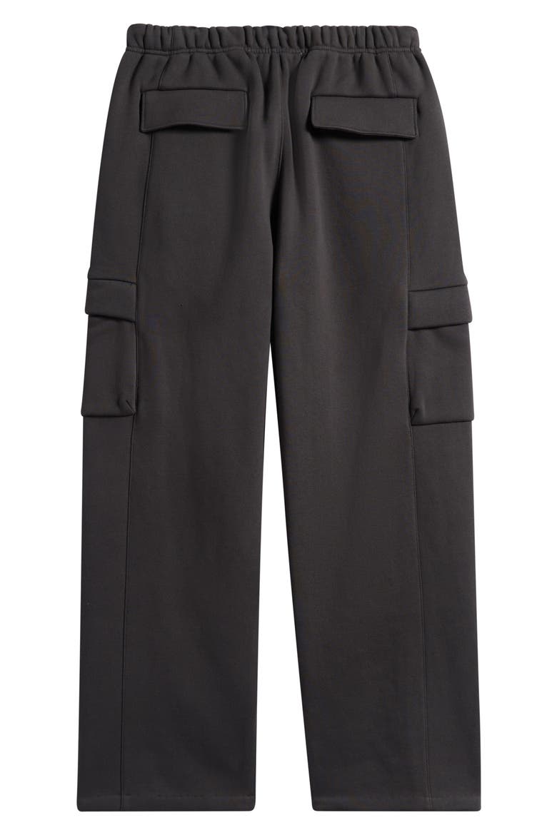 Kids' Cotton Blend Fleece Cargo Pants, Alternate, color, IRON GREY