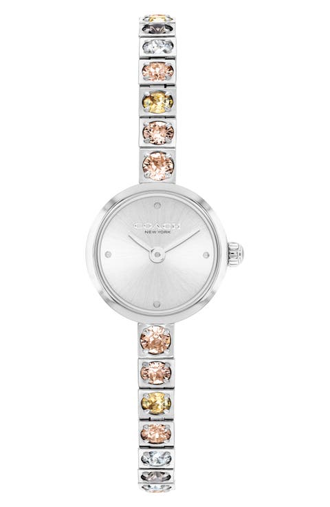 Iris Crystal Bezel Bracelet Watch
