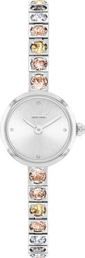 COACH Iris Crystal Bezel Bracelet Watch