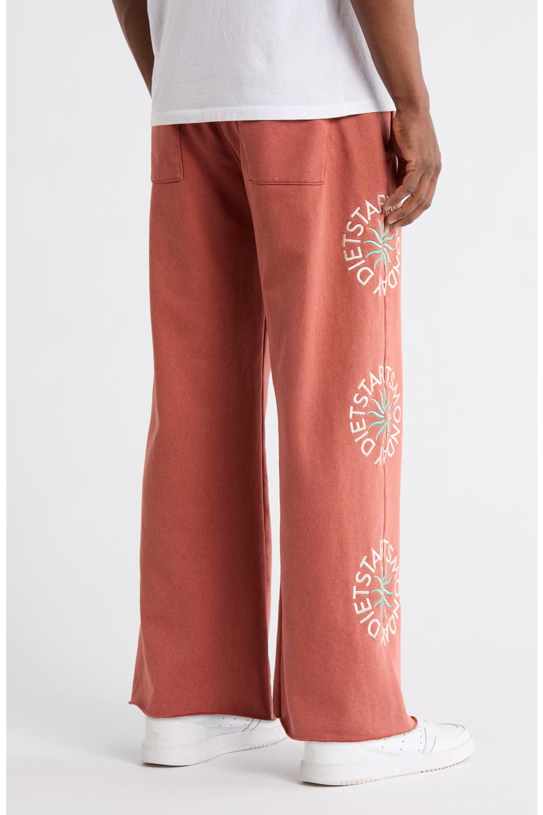Sol Embroidered Wide Leg Sweatpants, Alternate, color, RED
