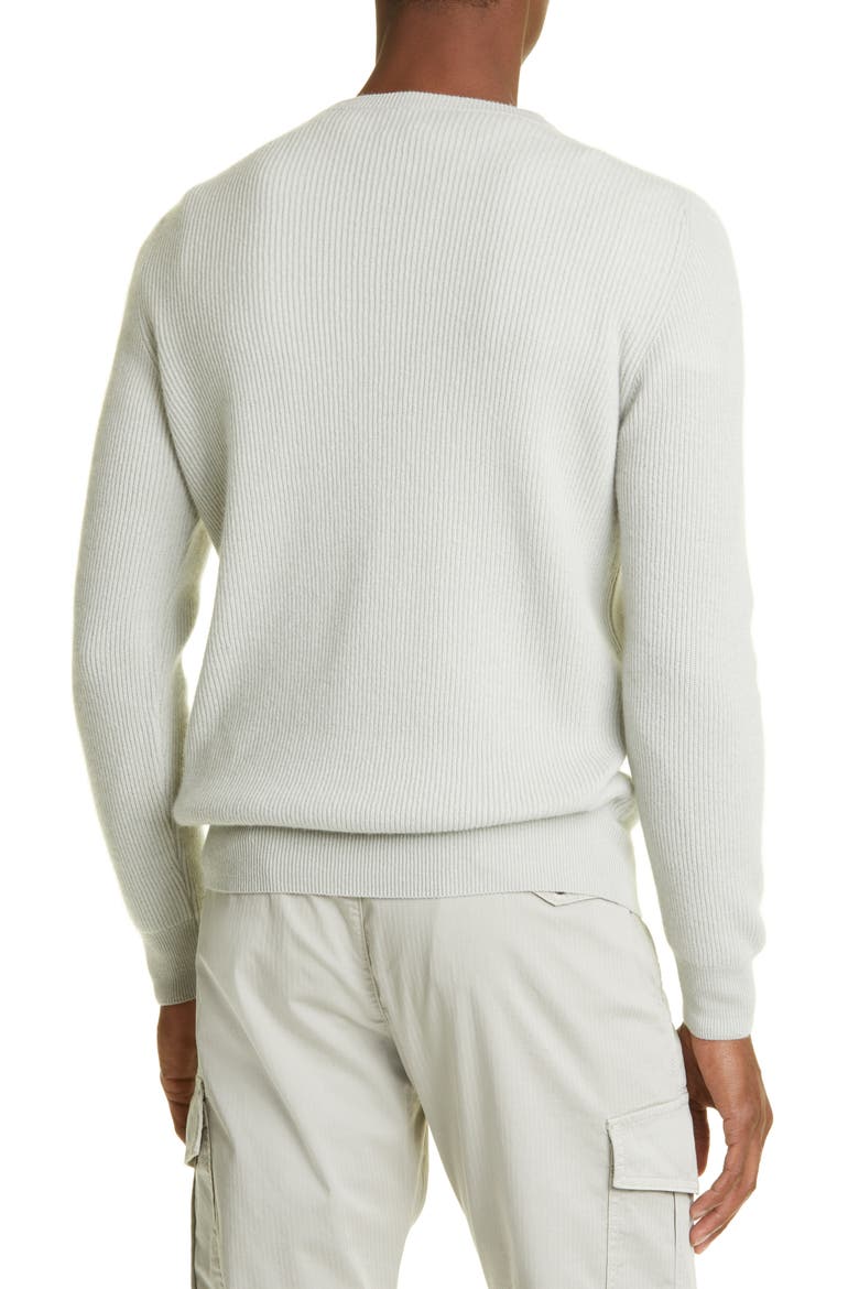 Fine Gauge Cashmere Crewneck Sweater, Alternate, color, GREEN