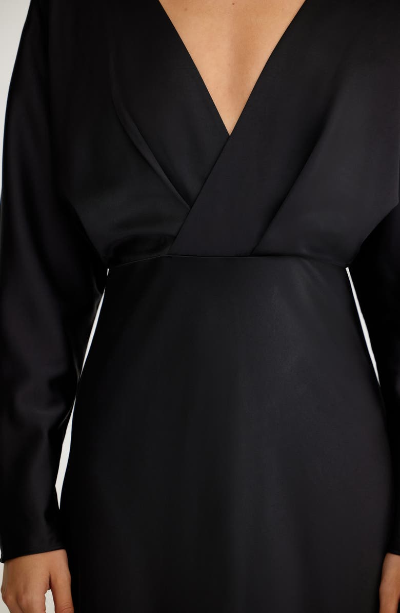 Significant Other Lucile Long Sleeve Satin Gown, Alternate, color,