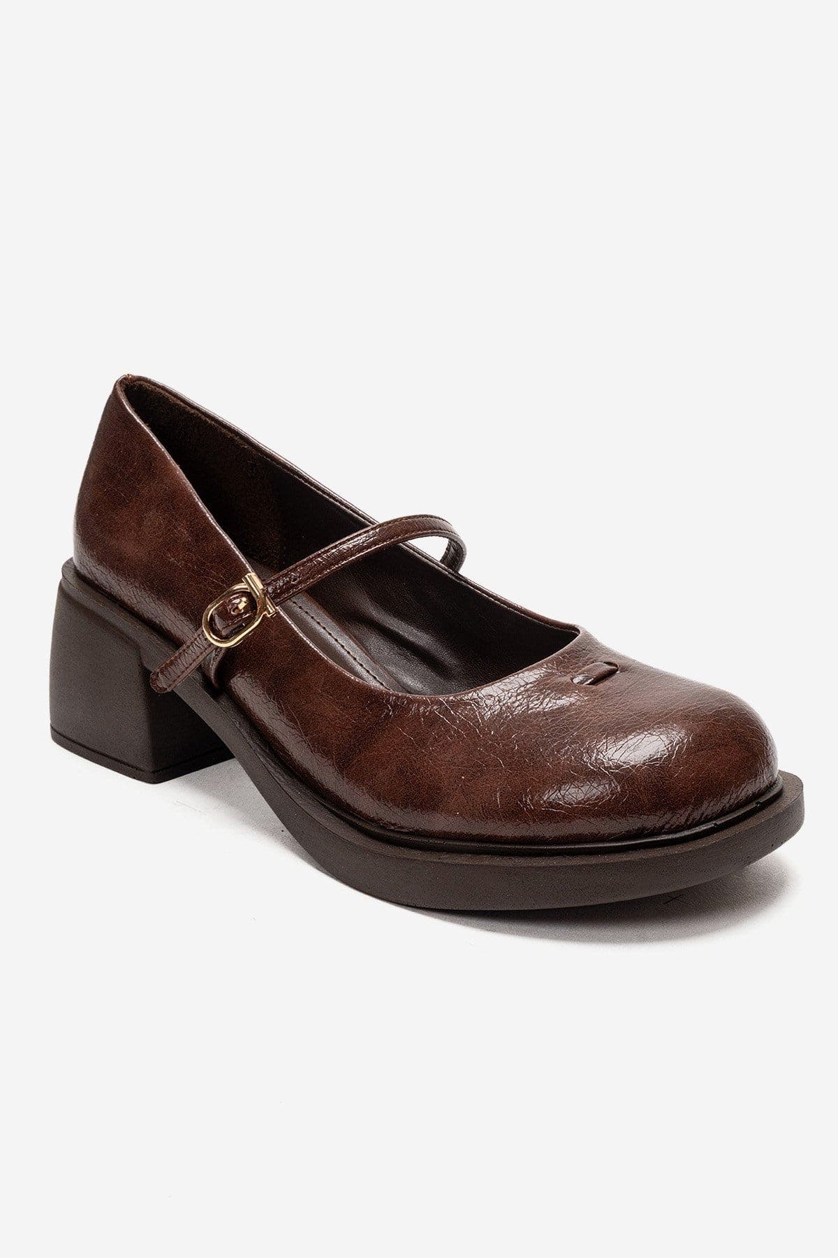 Prologue Shoes Luanda Block Heel Mary Jane Shoes, Alternate, color, Brown