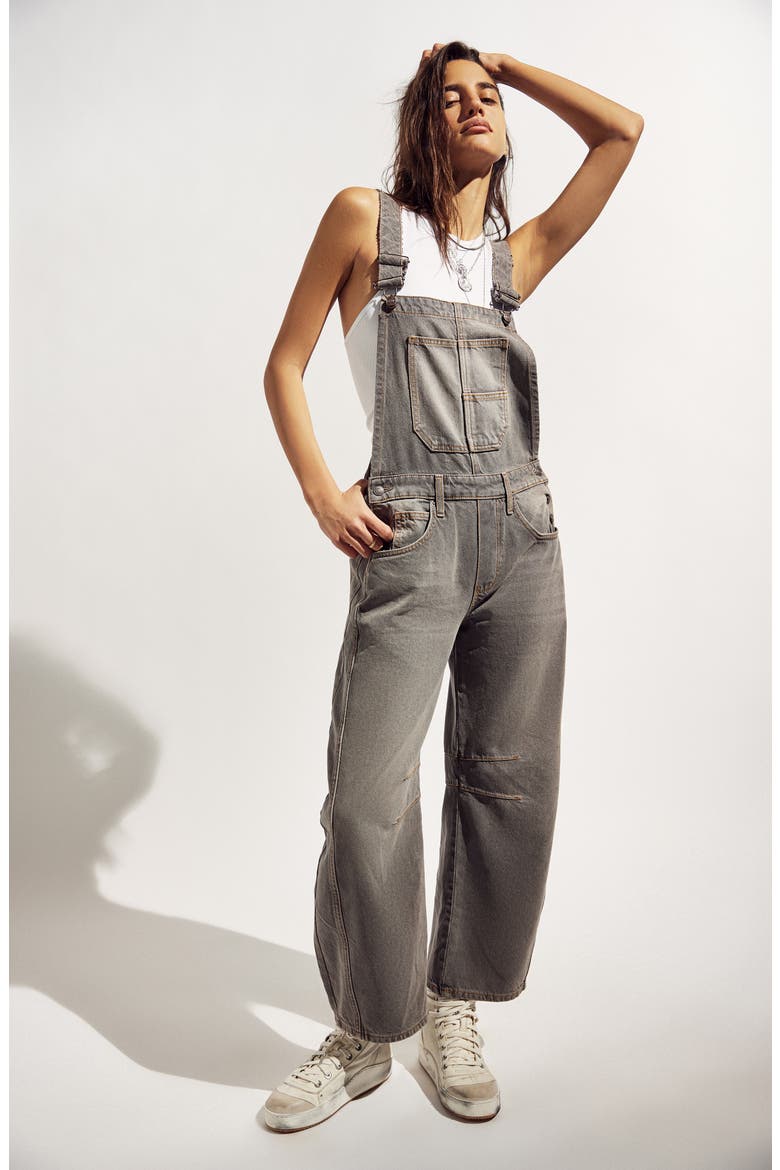 Good Luck Denim Overalls, Alternate, color, ARCHIVE GREY