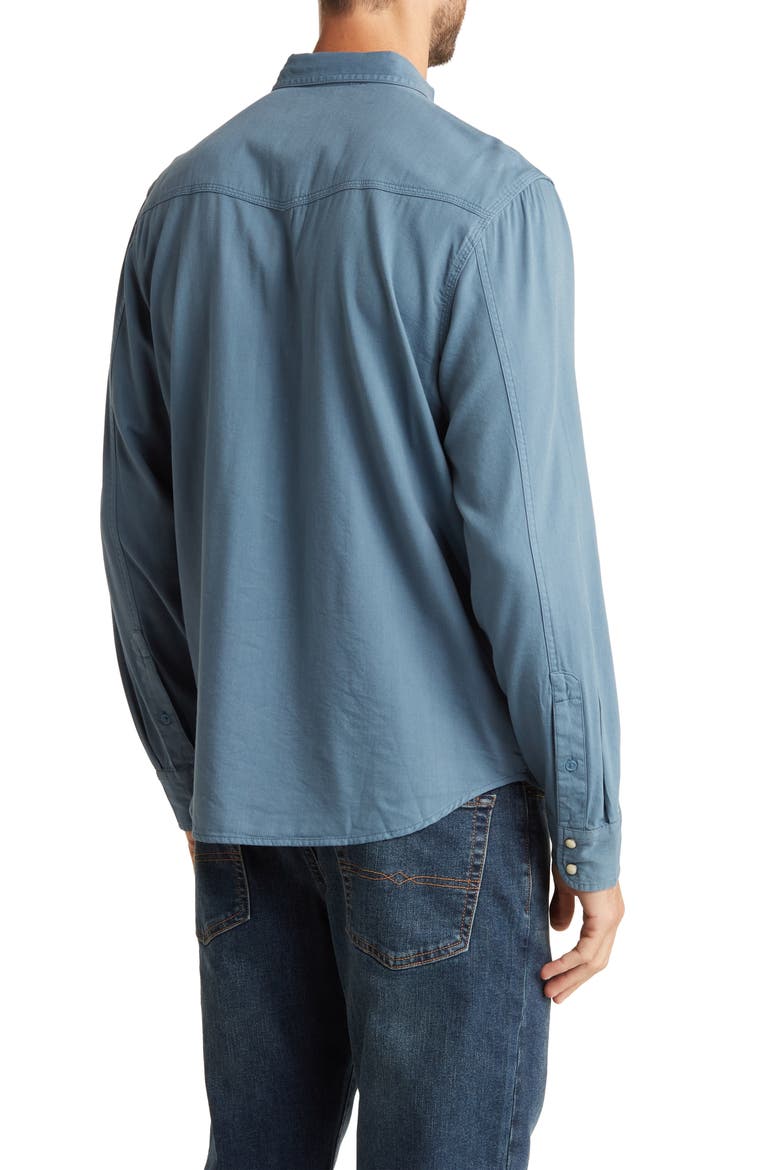 Western Button-Up Shirt, Alternate, color, INDIAN TEAL
