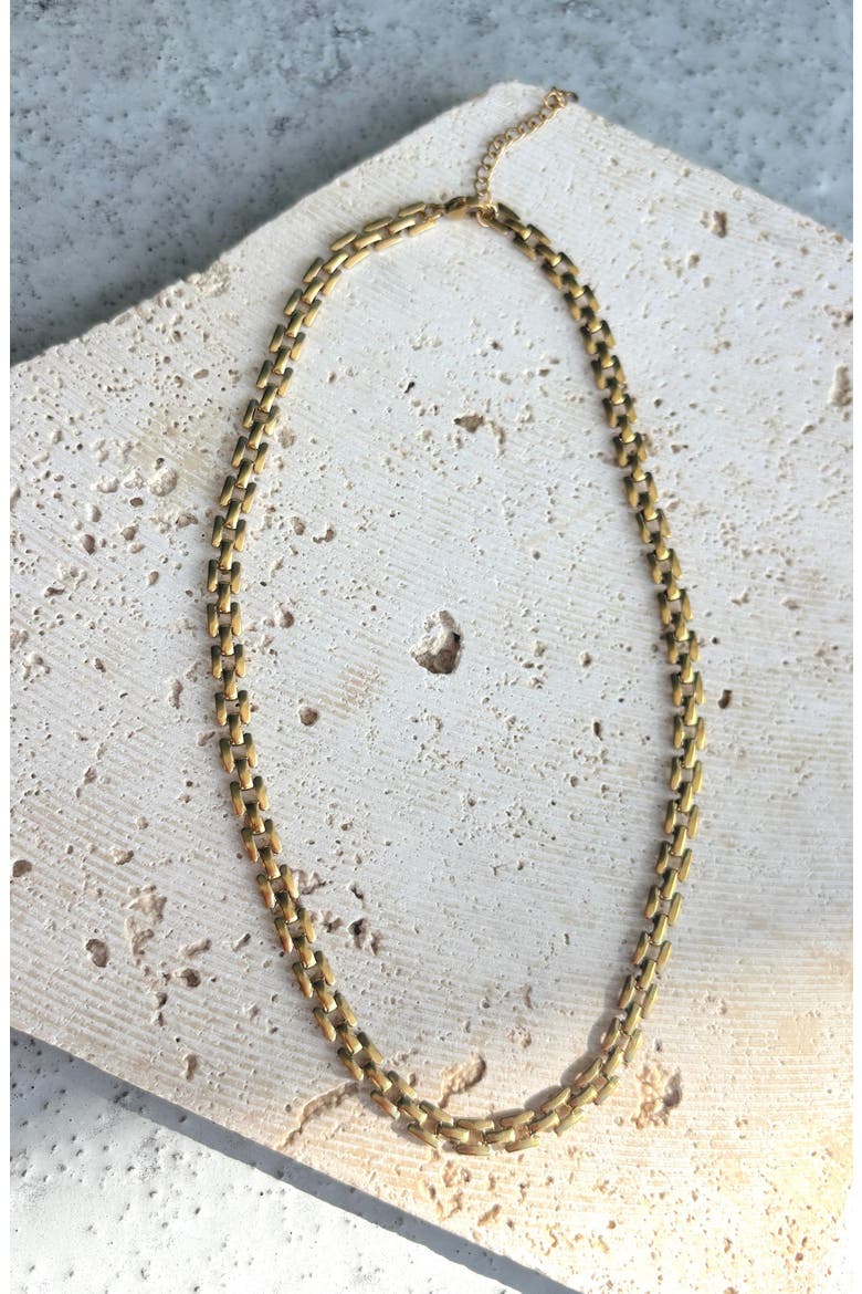 18K Gold Plated Chain Necklace, Alternate, color, GOLD
