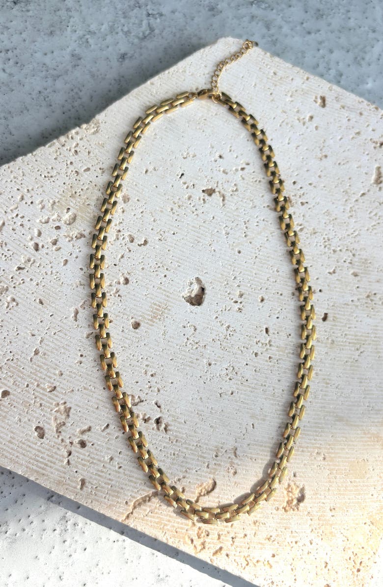 Adornia 18K Gold Plated Chain Necklace, Alternate, color, Gold