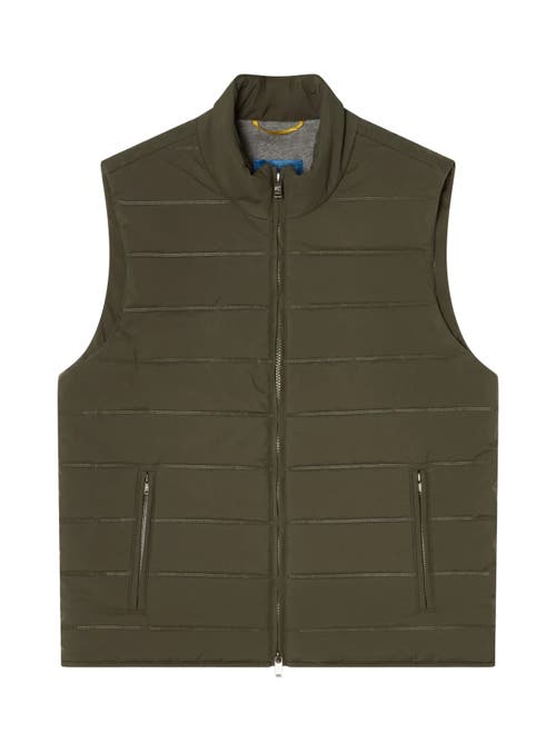 Robert Talbott Driver Quilted Vest In Green