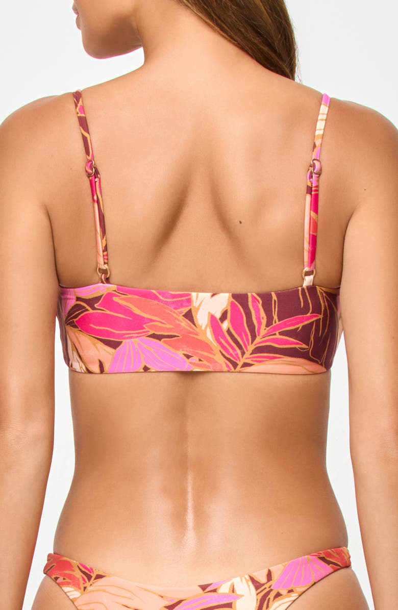LSPACE Lux Print Swim Top, Alternate, color, Leaf It To Me