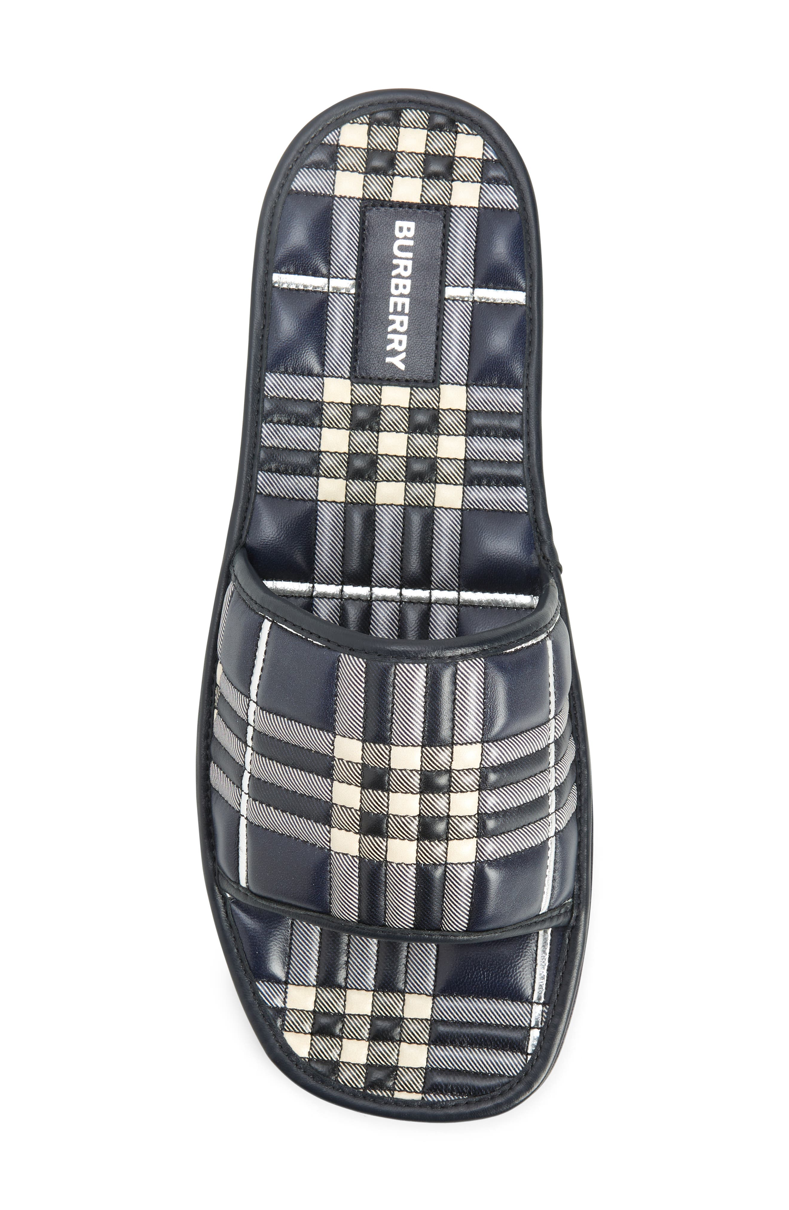 Burberry Quilted Check Slide Sandal, Alternate, color, 