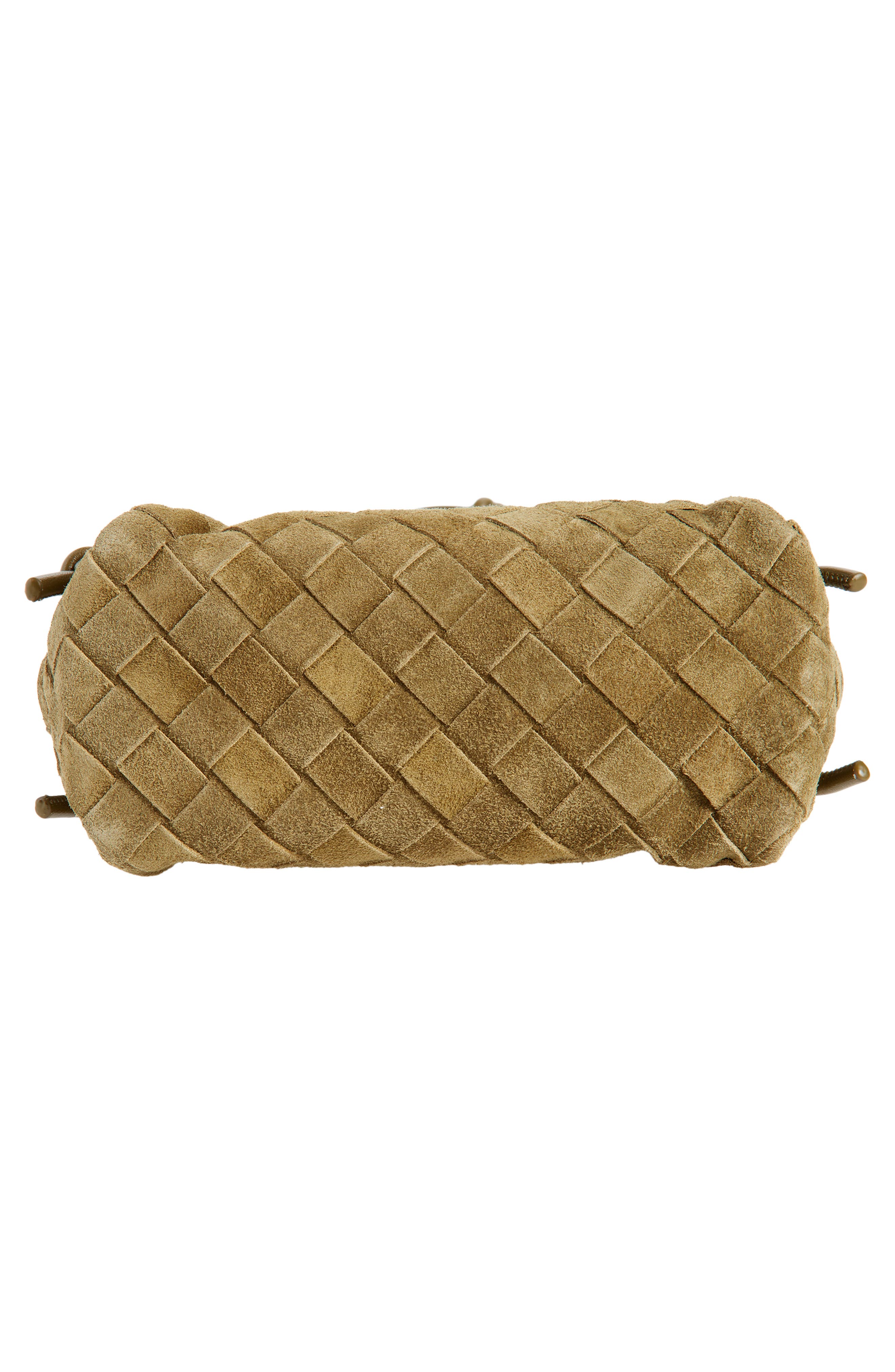 Bottega Veneta Concert Intrecciato Leather Pouch Shoulder Bag, Alternate, color, 2856 Mud-Gold