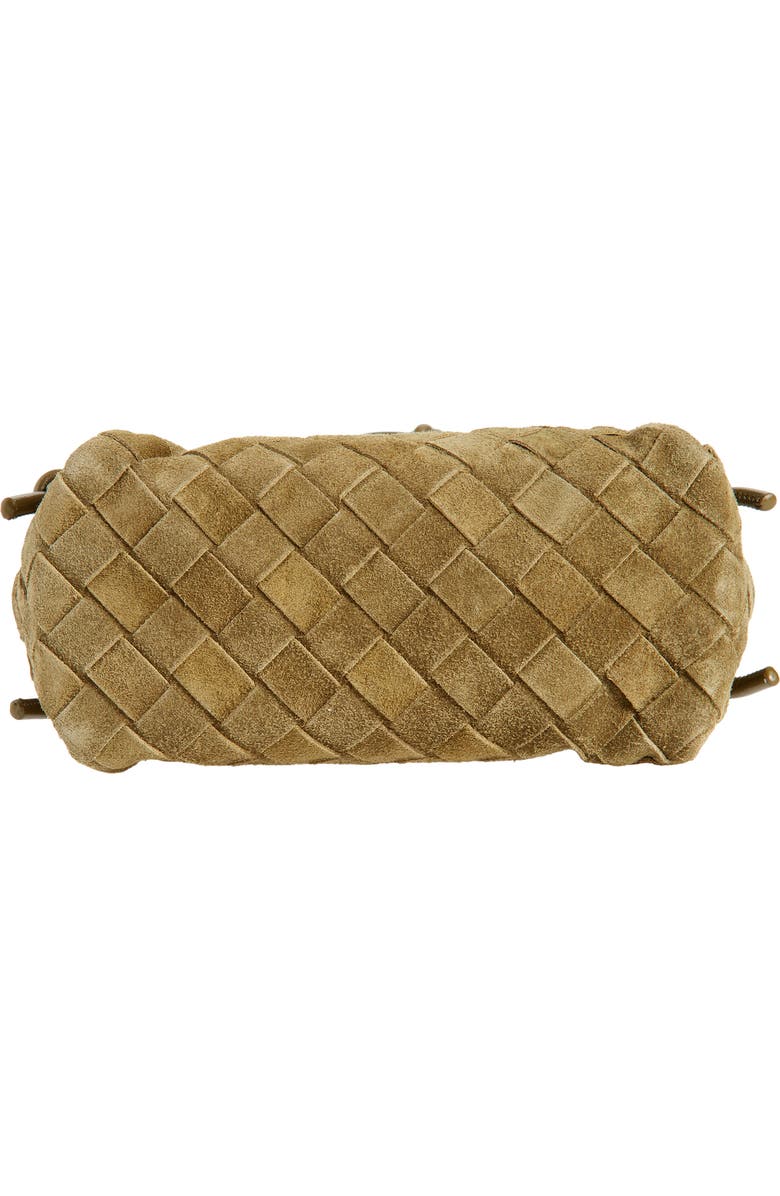 Bottega Veneta Concert Intrecciato Leather Pouch Shoulder Bag, Alternate, color, 2856 Mud-Gold