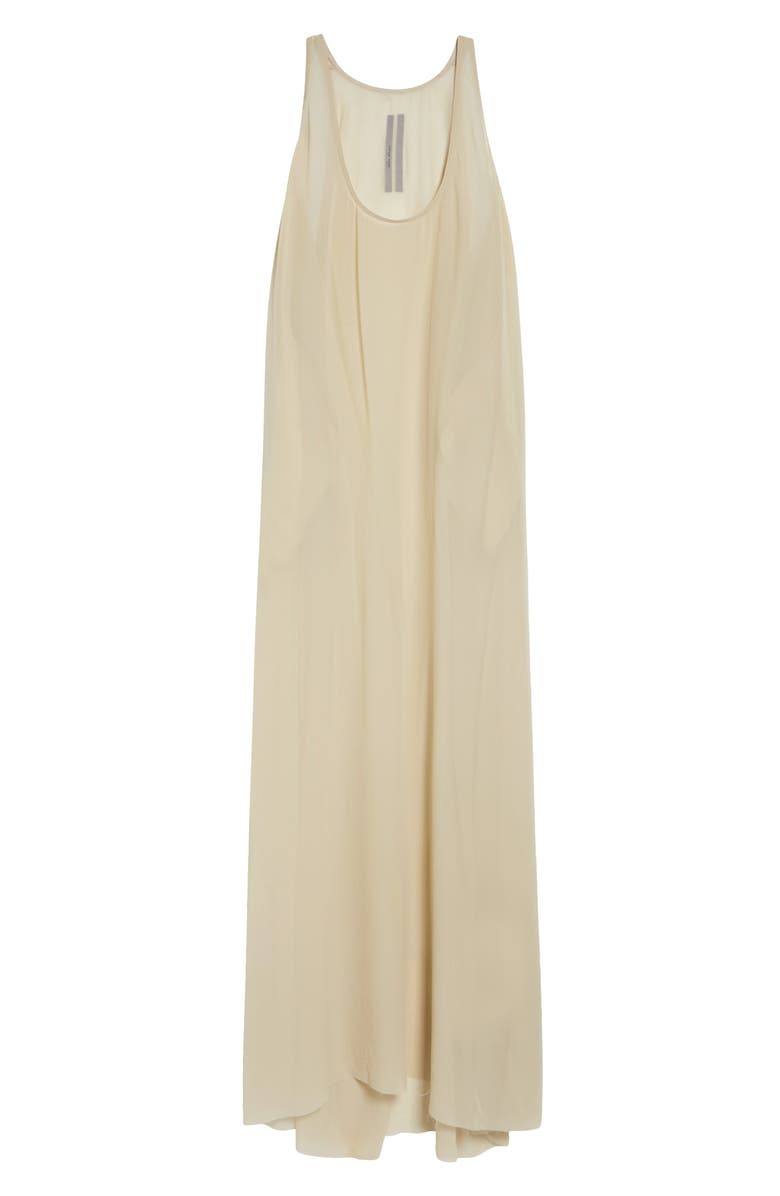 Rick Owens Temple Abito Silk Georgette Tank Gown, Main, color, Sand