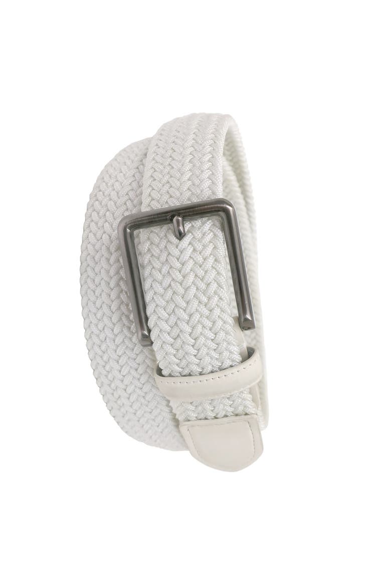 Golf Woven Stretch Belt, Alternate, color, White