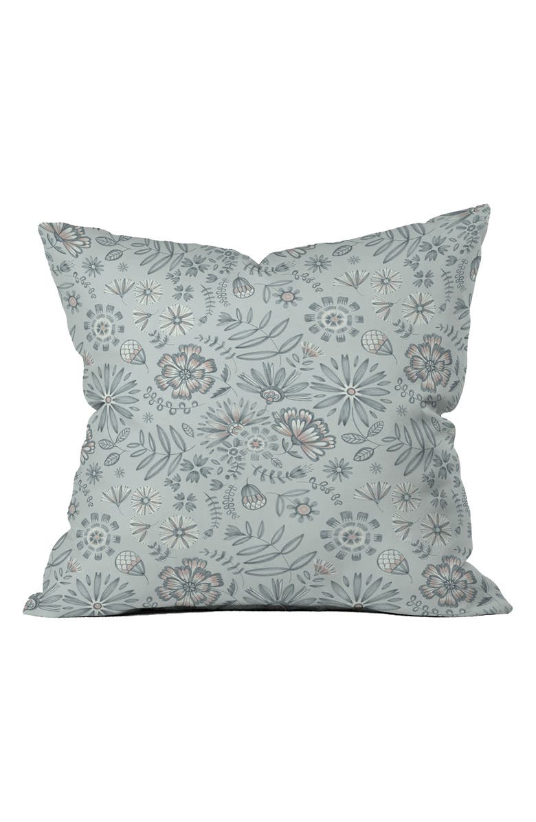 Deny Designs Pimlada Phuapradit Winter Petal Square Throw Pillow, Main, color, 