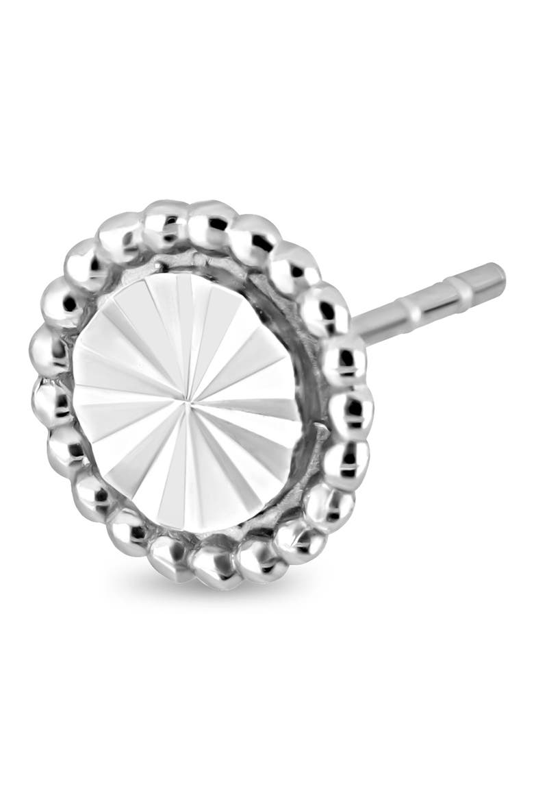 14K Gold Mykonos Circle Stud Earrings, Alternate, color, 14K WHITE GOLD