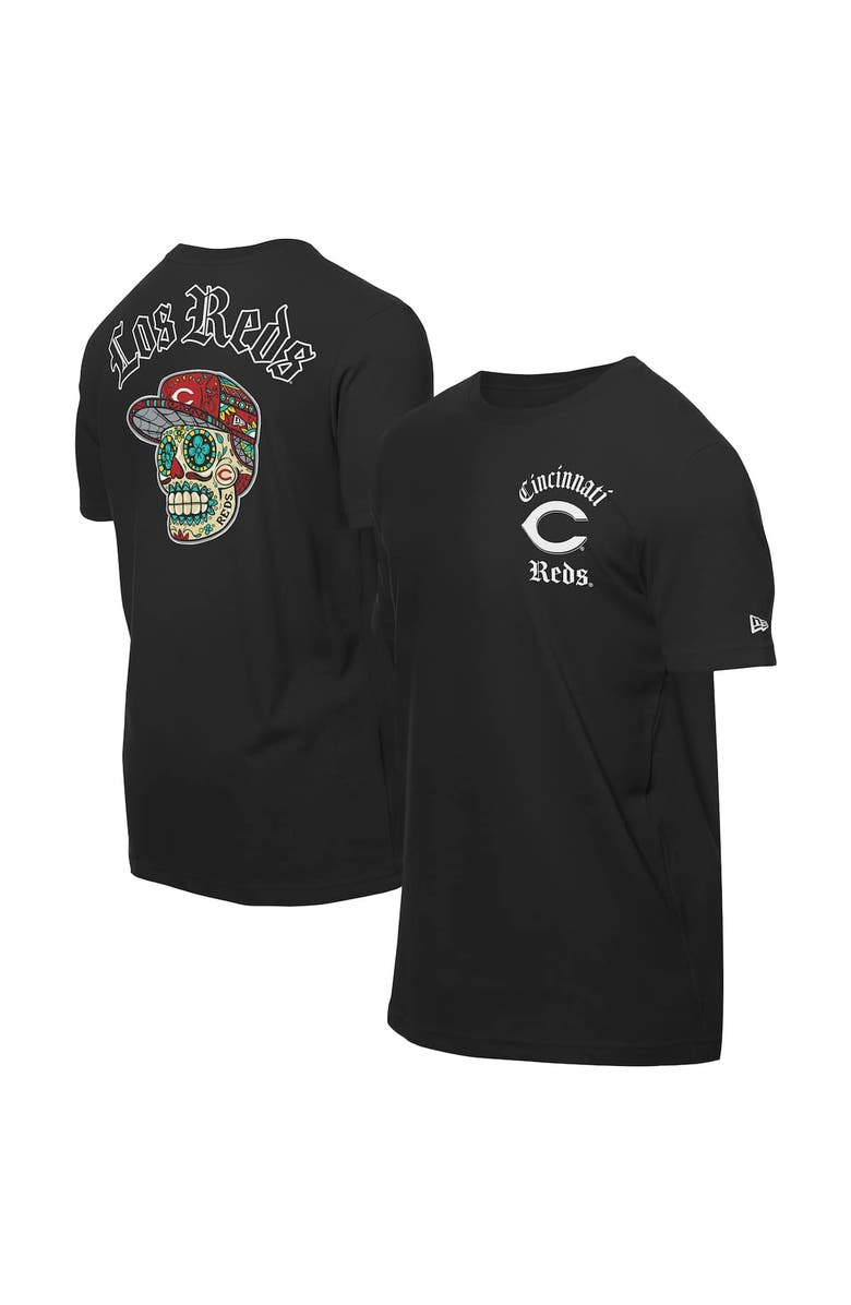 New Era Men's New Era Black Cincinnati Reds Sugar Skulls T-Shirt, Alternate, color, Black