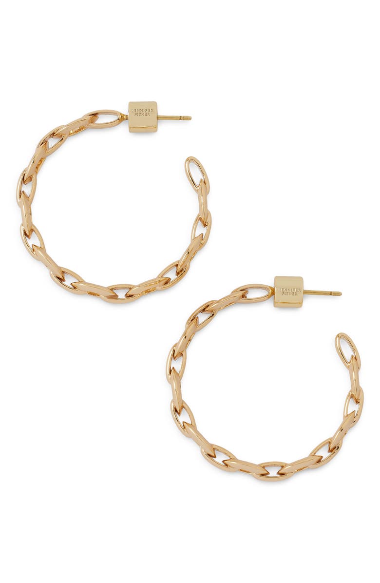 Jennifer Fisher Link Mini Hoop Earrings, Main, color, Yellow Gold