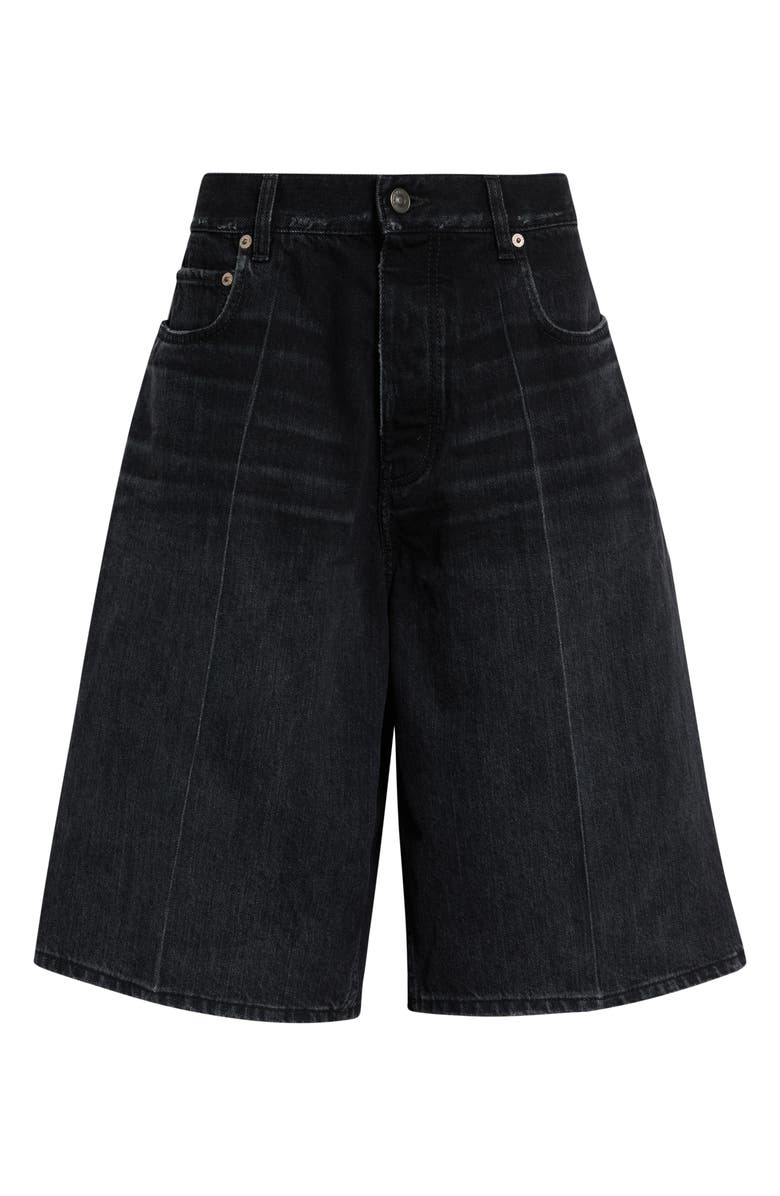 Balenciaga Stay Press Denim Shorts, Main, color, 1000 Black