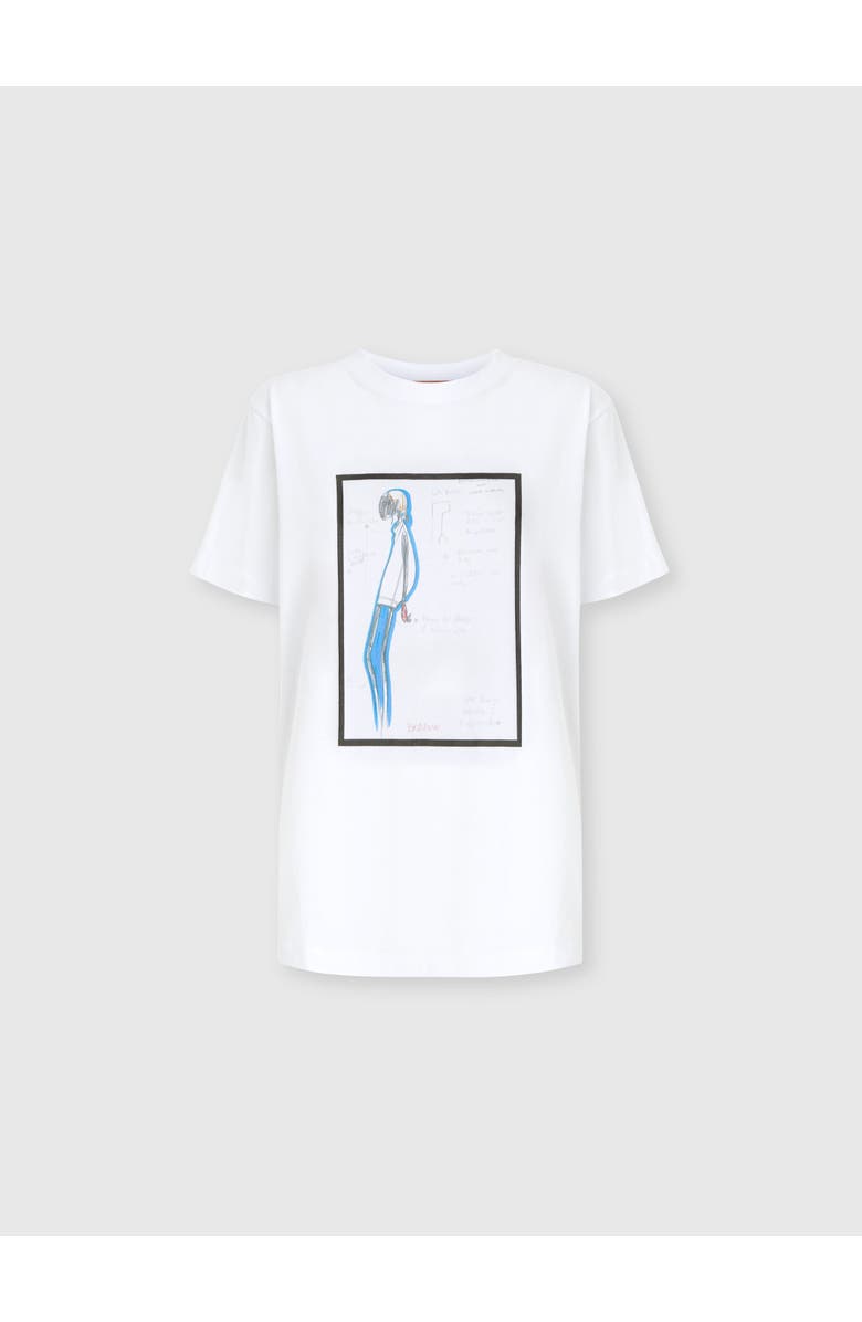 Missoni Printed Jersey T-shirt, Main, color, White